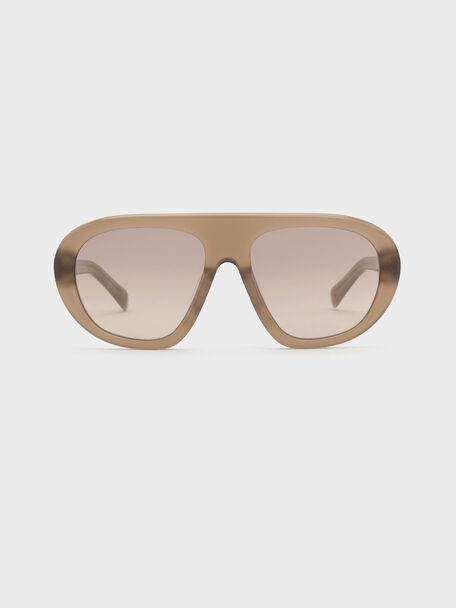 Ramone Aviator Sunglasses, Sand, hi-res