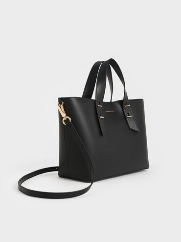 Shania Tote Bag, Black, hi-res