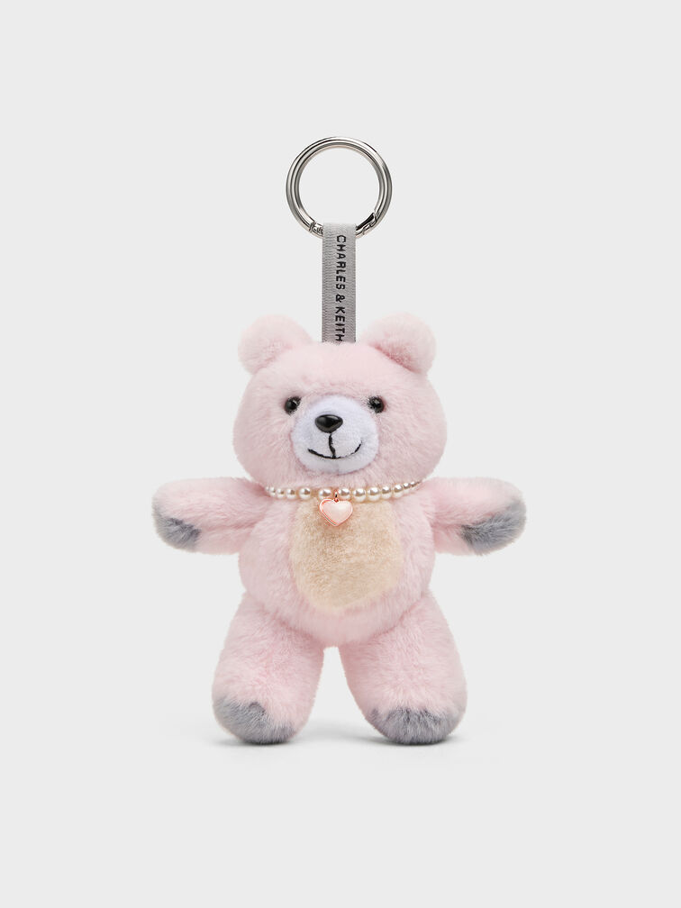Dodie Heart-Necklace Pink Bear Charm, Multi, hi-res