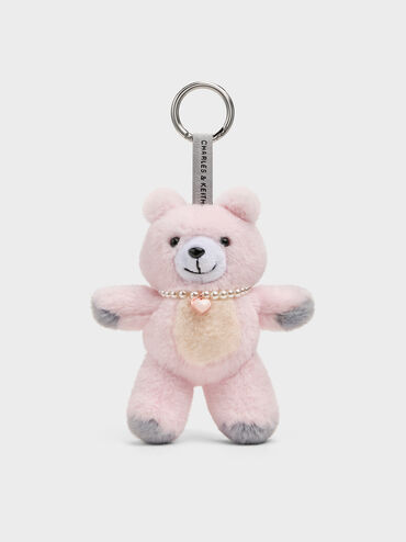 Dodie Heart-Necklace Pink Bear Charm, Multi, hi-res