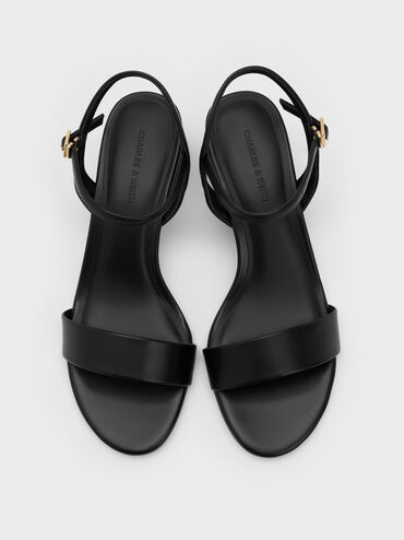 Sylva Block-Heel Sandals, Black, hi-res