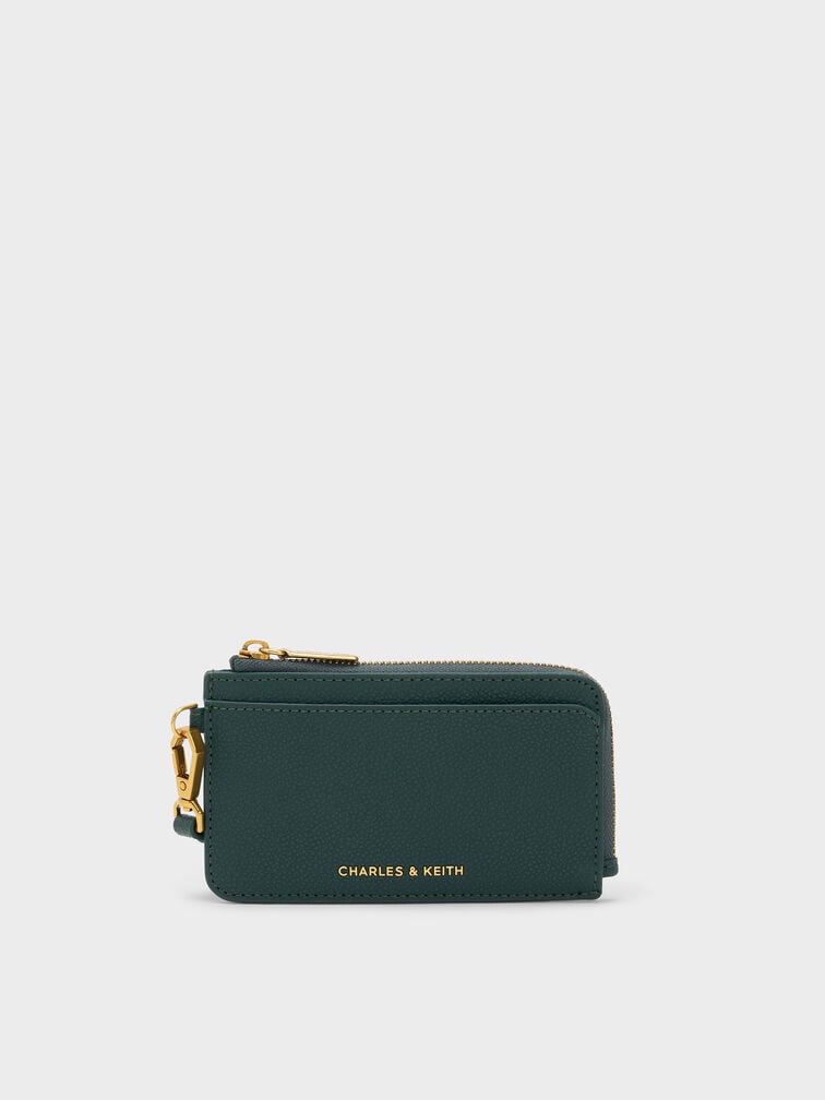 Multi-Slot Wristlet Card Holder, Dark Green, hi-res