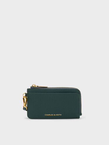 Multi-Slot Wristlet Card Holder, Dark Green, hi-res