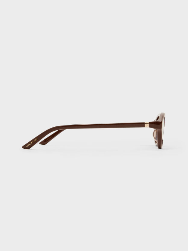 Pecola Oval Sunglasses, Pecan Brown, hi-res