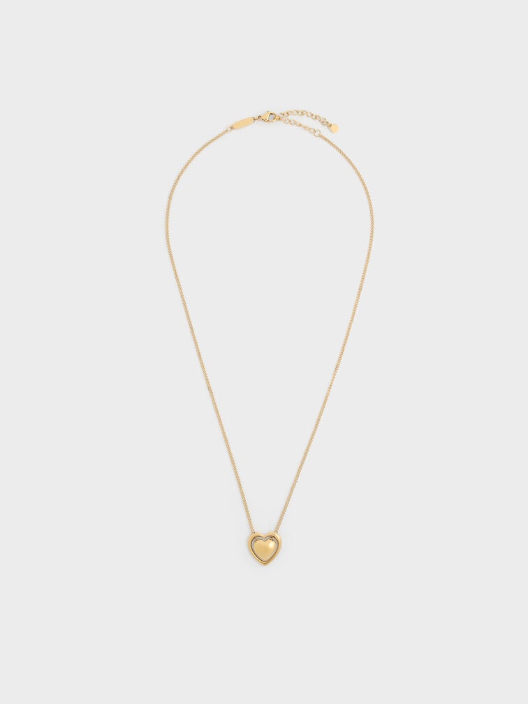 Annalise Heart Necklace, Gold, hi-res