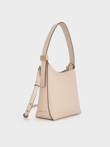Edna Bucket Bag, Oat, hi-res