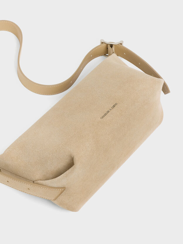 Larsen Buckle-Strap Shoulder Bag, Nutmeg Beige, hi-res