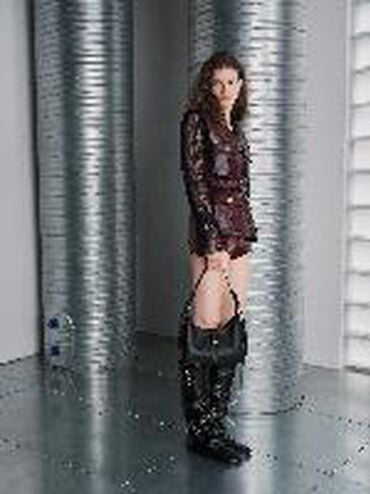 Lark Studded Belted Shoulder Bag, Noir, hi-res