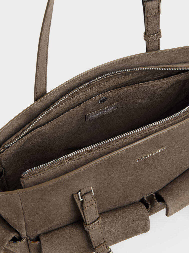 Rachel Multi-Pocket Tote Bag, Stone Grey, hi-res