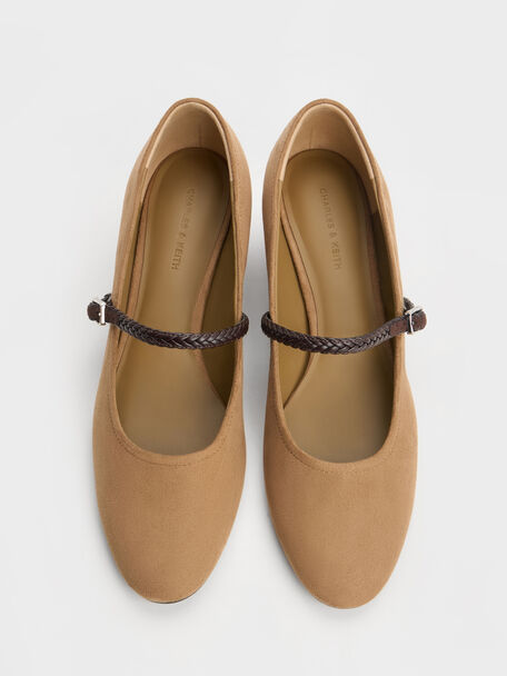 Franca Faux Suede Mary Jane Pumps, Sand, hi-res
