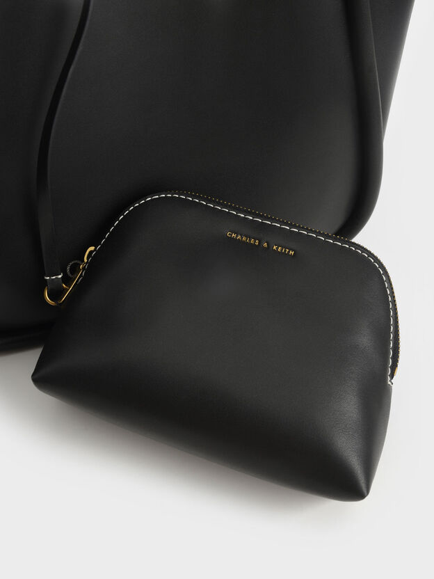 Lyla Tubular Slouchy Tote Bag, Black, hi-res
