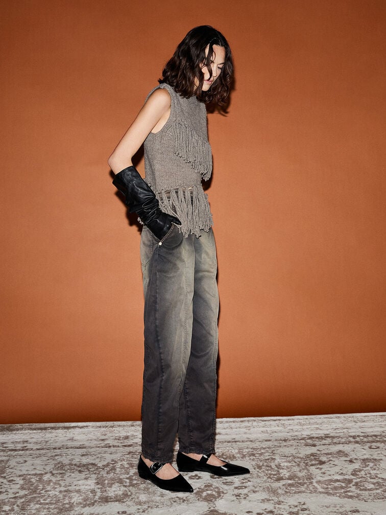 Masei Grommet-Strap Mary Janes, Black Box, hi-res