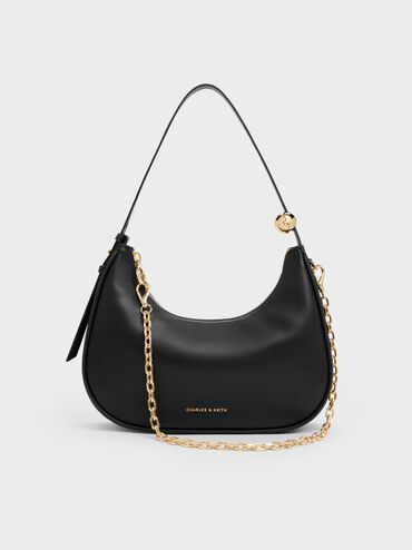 Jesmyn Chain Two-Way Bag, Black, hi-res