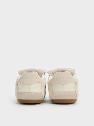 Nylon & Suede Top-Flap Sneakers, Chalk, hi-res