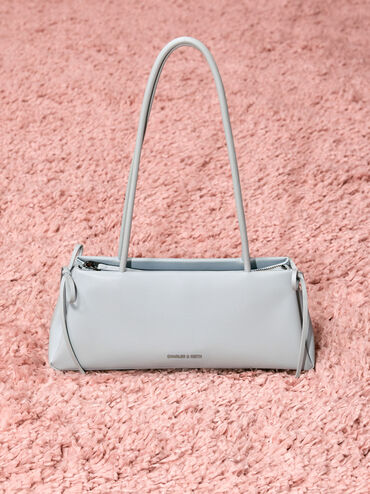 Hazel Bow Elongated Trapeze Shoulder Bag, Sea Salt Blue, hi-res