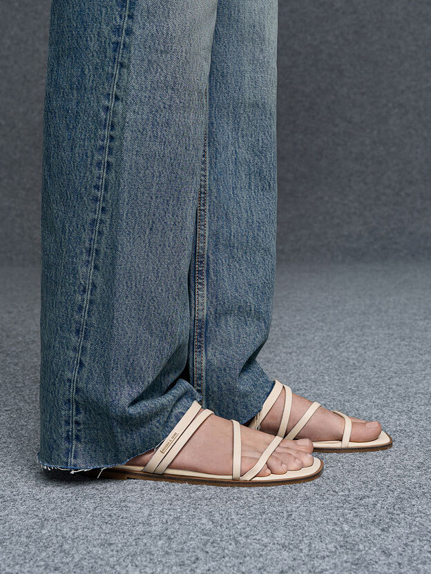 Lliana Strappy Slide Sandals, Chalk, hi-res