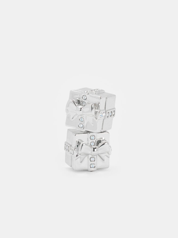 Athalia Crystal-Embellished Gift-Box Stud Earrings, Silver, hi-res