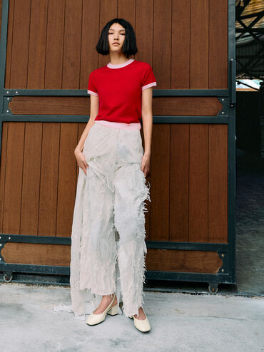 Danni Patent Slingback Pumps, Chalk, hi-res