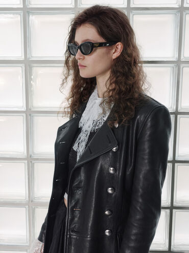 Birdie Recycled Acetate Sunglasses, Noir, hi-res