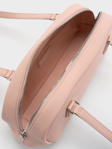 Nelly Elongated Shoulder Bag, Light Pink, hi-res