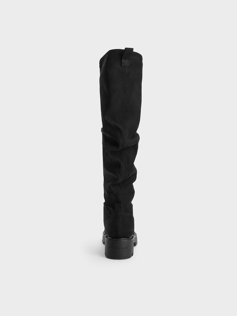 Camilla Faux Suede Thigh-High Boots, Black Textured, hi-res
