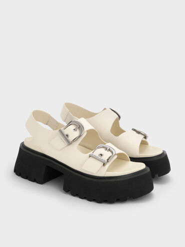 Nadine Slingback Platform Sandals, Chalk, hi-res