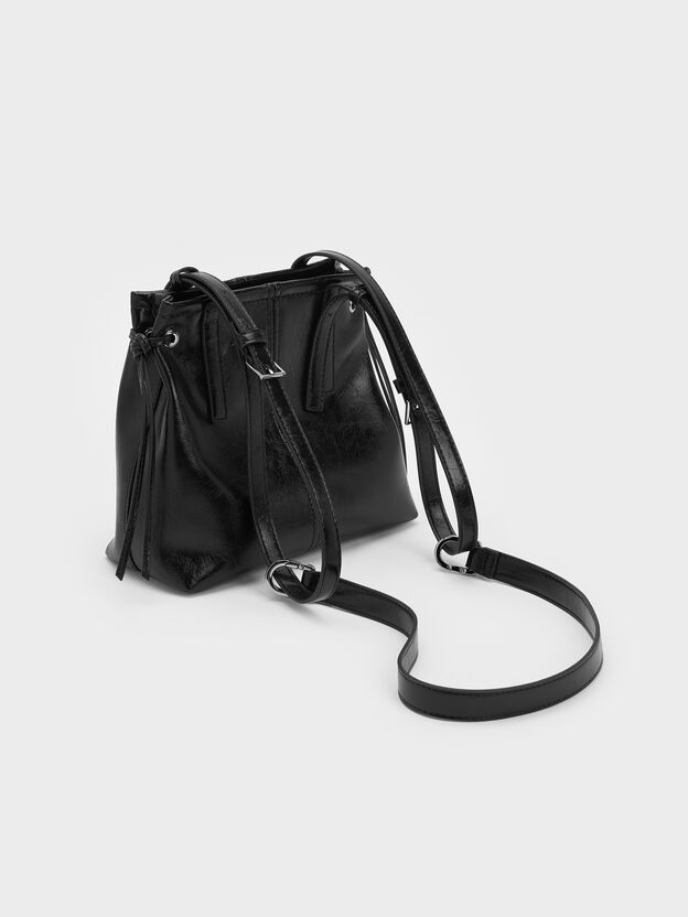 Noane Elongated-Handle Tote Bag, Noir, hi-res