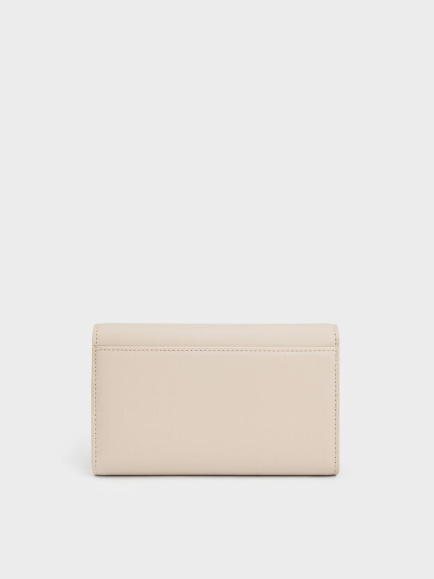Octavia Front Flap Long Wallet, Ivory, hi-res
