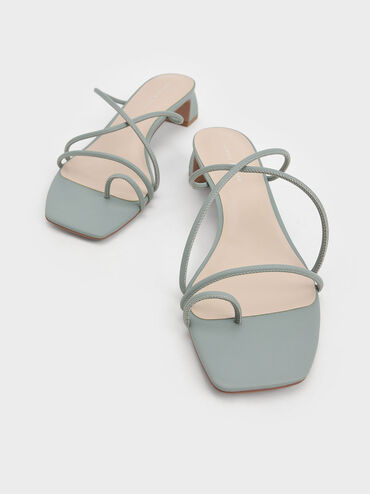 Meadow Strappy Toe Ring Sandals, Sage Green, hi-res