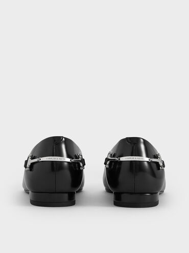 Erinna Metallic-Accent Pointed-Toe Flats, Black Box, hi-res