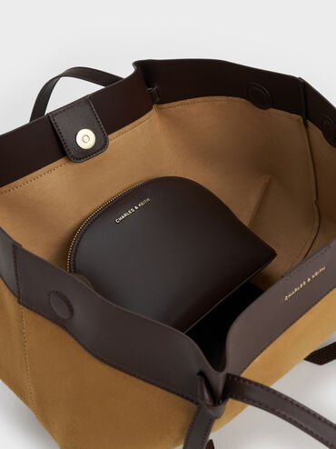 Calla Suede Tote Bag, Sahara Sand, hi-res