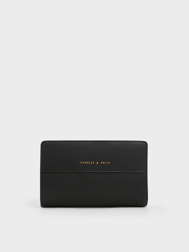 Cadence Top-Zip Wallet, Black, hi-res