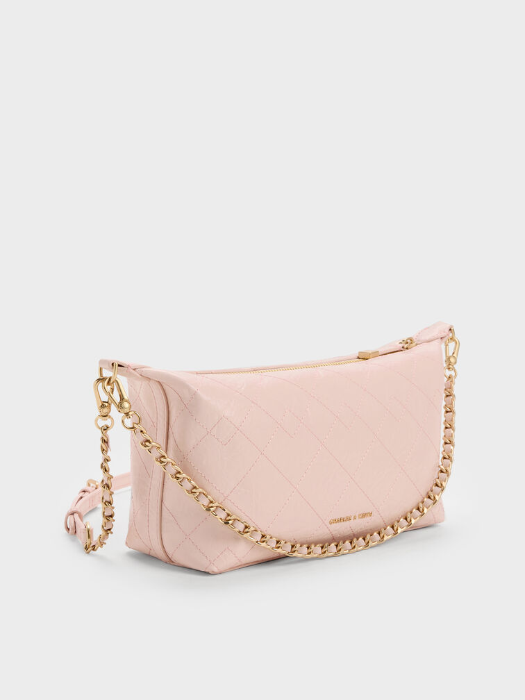Duo Quilted Shoulder Bag, Soft Pink, hi-res