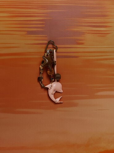 Delfina Dolphin & Starfish Charm, Multi, hi-res