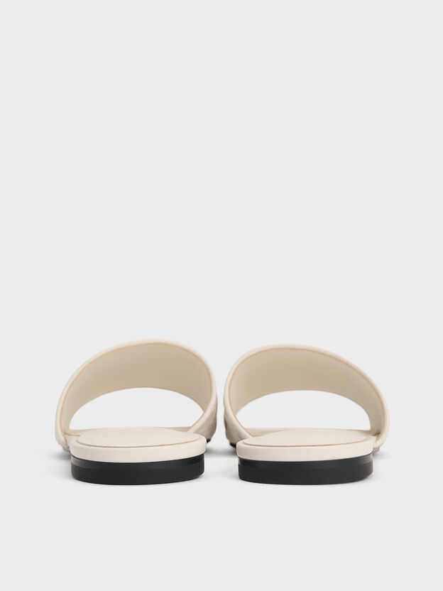 Ivette Woven Slide Sandals, Chalk, hi-res
