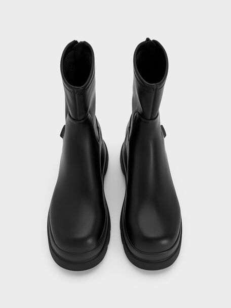 Leoi Chunky Ankle Boots, Black, hi-res