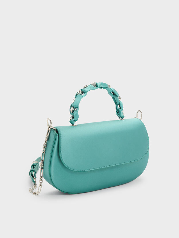 Eilian Braided Top Handle Bag, Teal, hi-res