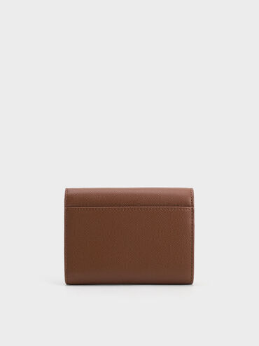 Briony Curved Flap Wallet, Chocolate, hi-res