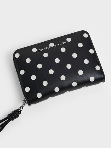 Sianna Polka-Dot Wristlet, Noir, hi-res