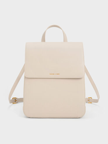 Octavia Front-Flap Backpack, Ivory, hi-res