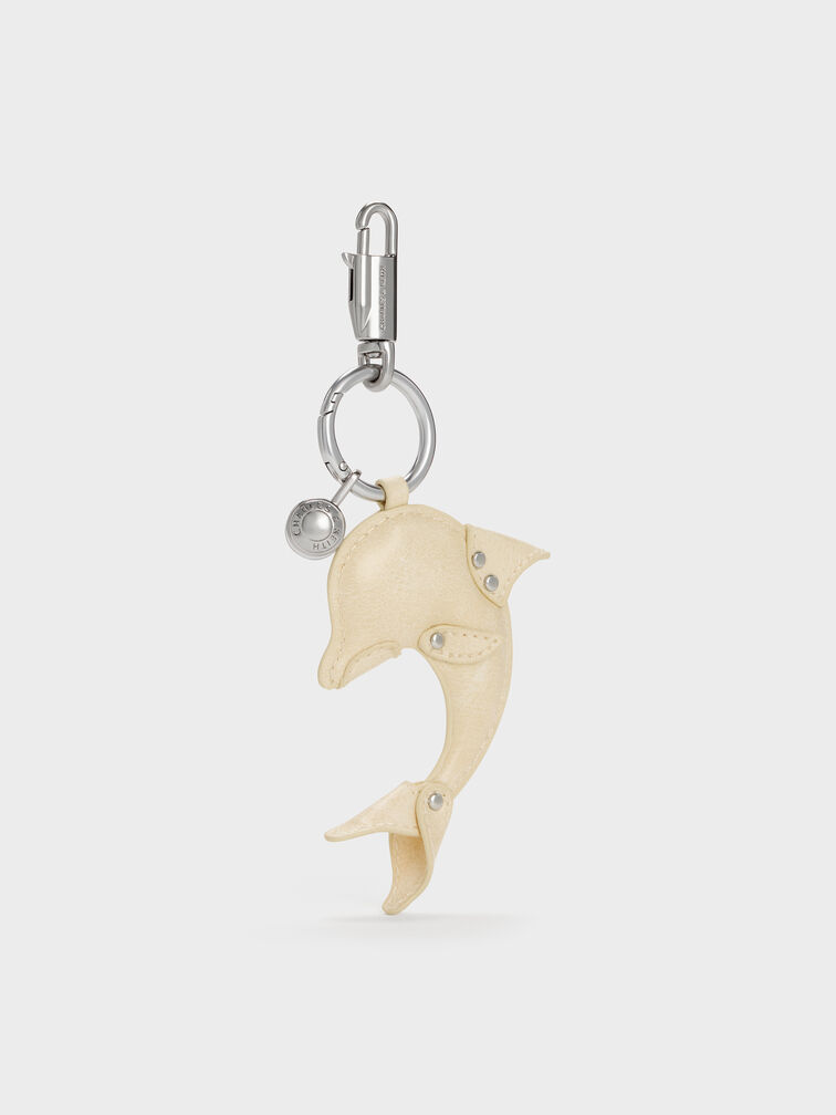 Delfina Dolphin Charm, Butter Yellow, hi-res