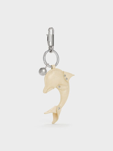 Delfina Dolphin Charm, Butter Yellow, hi-res