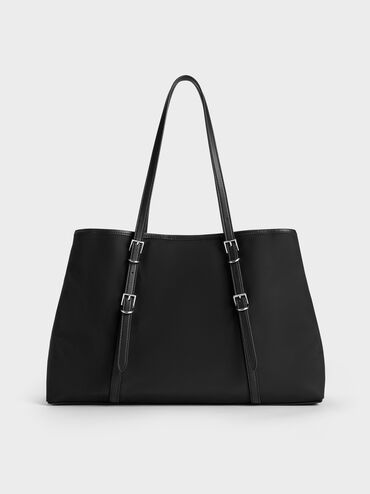Levy Nylon Tote Bag, Noir, hi-res