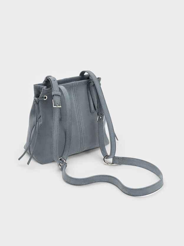 Noane Elongated-Handle Tote Bag, Smoky Blue, hi-res
