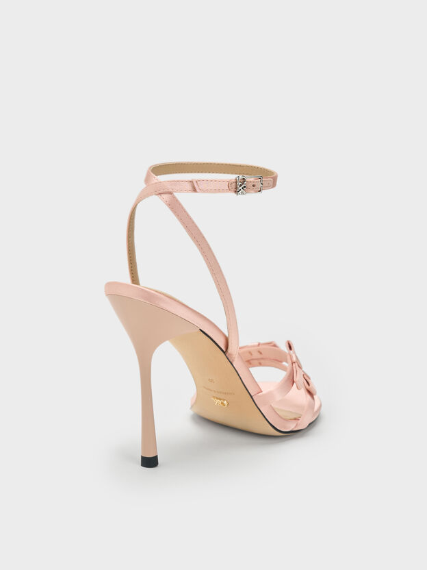 Jessy Bow Stiletto Sandals, Pink, hi-res
