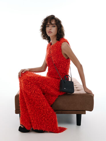 Albany Leather Crystal Mini Bag, Black, hi-res