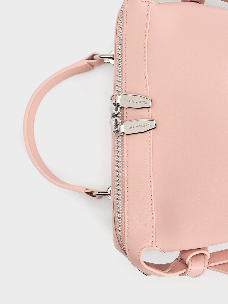 Aurelie Knotted Top Handle Bag, Pink, hi-res