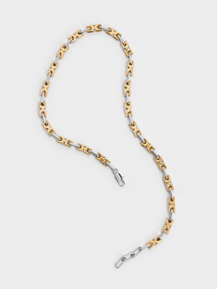 Adalyn Two-Tone Interlocking Necklace, Multi, hi-res