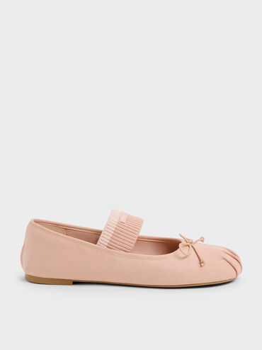 Winona Faux Suede Mary Jane Flats, Blush, hi-res