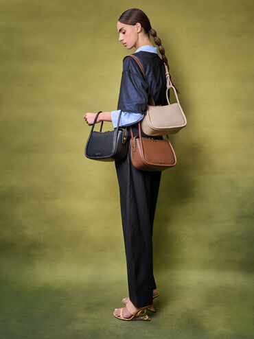 Lyla Shoulder Bag, Black, hi-res